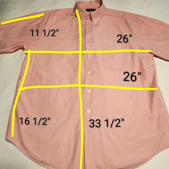 Roundtree & Yorke Orange Button Down Short Sleeve Shirt XL - Picture 10 of 10